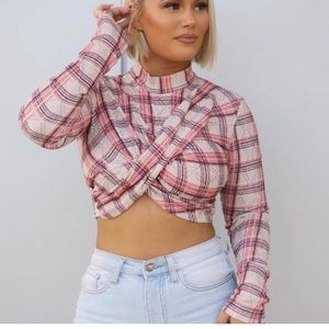 Adorable Long Sleeve Crop Top - Size Medium